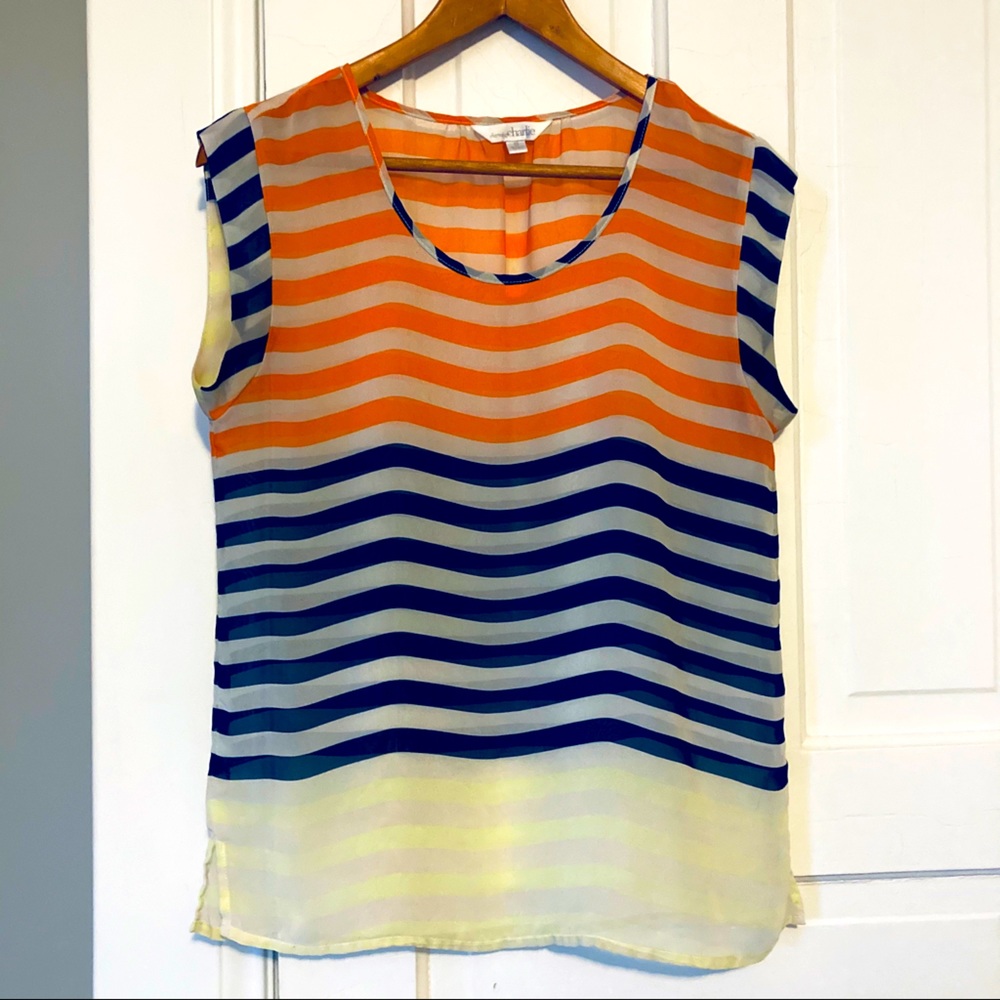 Sheer striped blouse